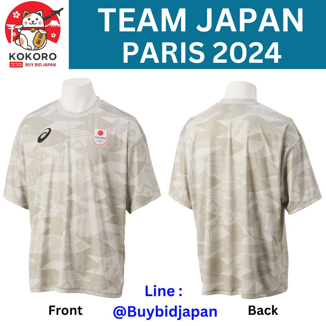 [PRE-ORDER] Asics เสื้อกีฬา ทีมเจแปน โอลิมปิก ปารีส 2024 - TEAM JAPAN Olympic Paris 2024 Short Sleeve Shirt (Big Silhouette) WHT - นำเข้าจากญี่ปุ่น TEAM JAPAN パリ2024 半袖シャツ（ビックシルエット