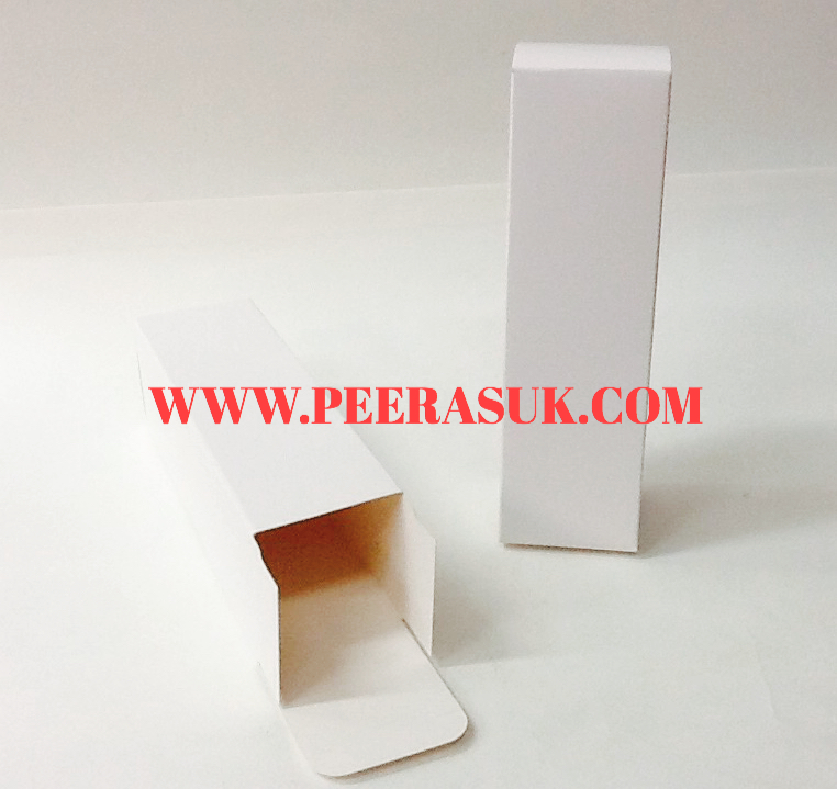 กล่องสีขาวทึบ 6x20 ซม. จำนวน 10 ใบ/แพค