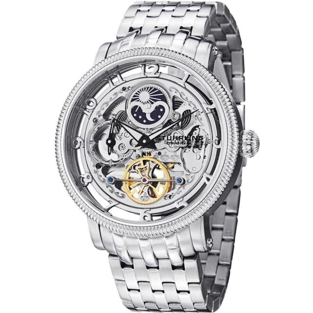 Stuhrling Original 411.33112 นาฬิกาผู้ชาย Stuhrling Original รุ่น 411.33112, Symphony DT Automatic Dual Time Stainless Steel Men's Watch
