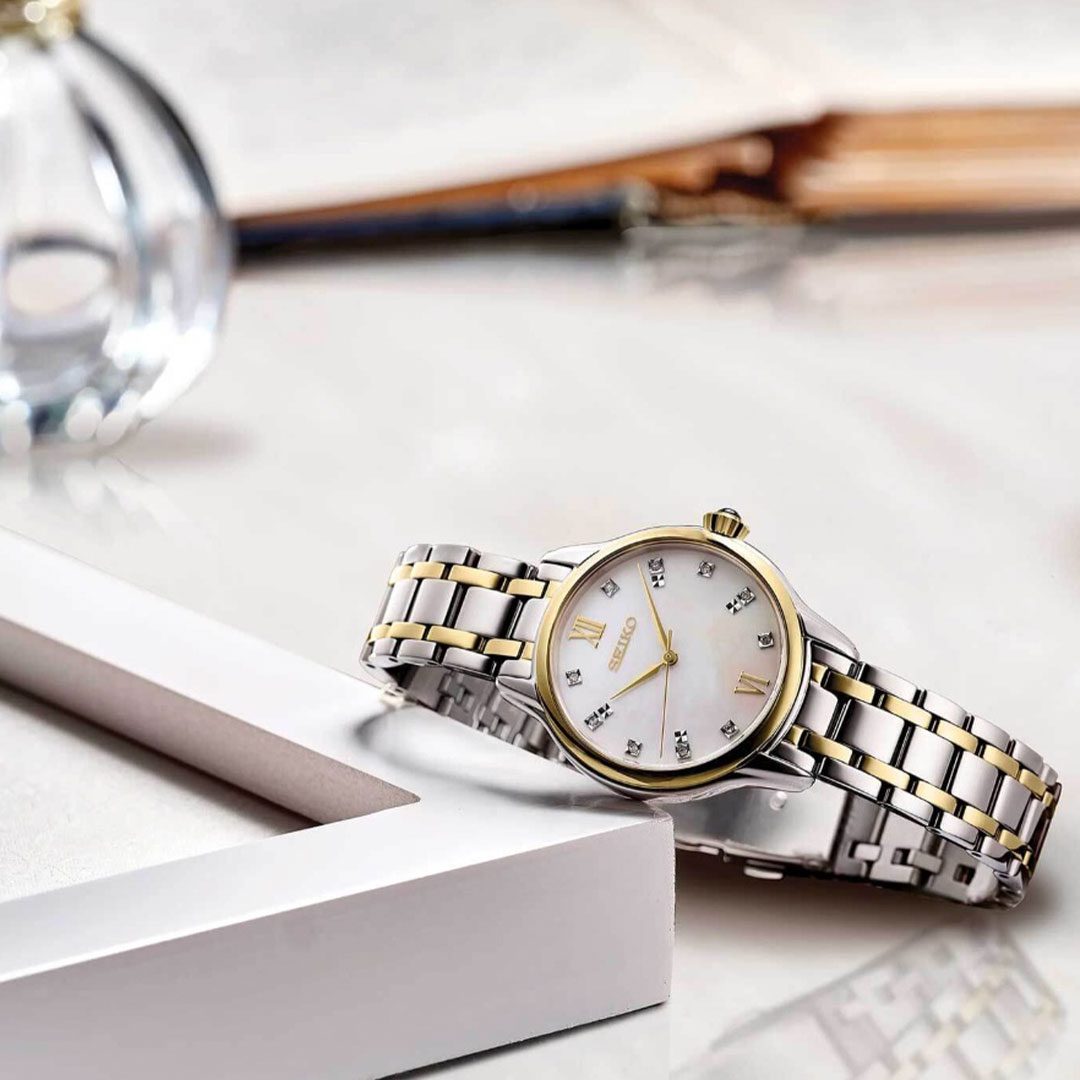 Seiko SRZ540P1 นาฬิกาผู้หญิง DIAMONDS Quartz Women's Watch