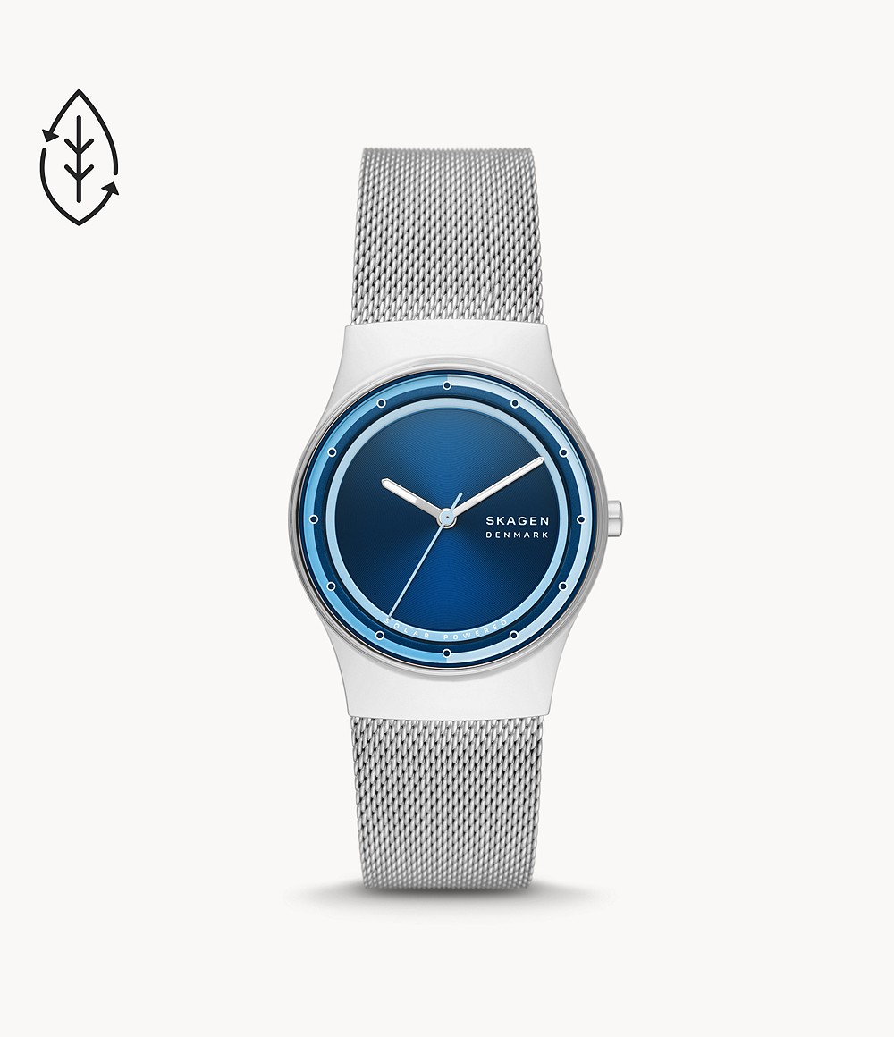 Skagen SKW3024 นาฬิกาผู้หญิง Sol Mesh Ocean Blue Solar Women's Watch