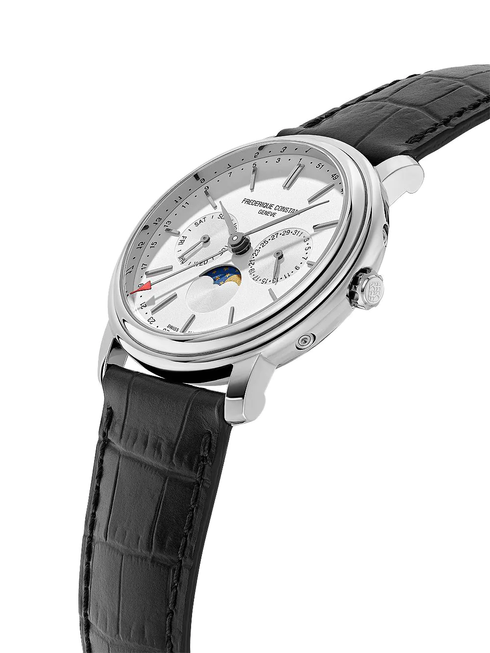 Frederique Constant FC-270SW4P26 นาฬิกาผู้ชาย Moonphase Classics Index Business Timer Men's Watch