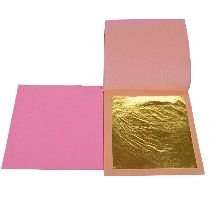 แผ่นทองคำเปลวขนาด 8x8เชนติเมตร สำหรับสปา มาร์คหน้าหรือ ตกแต่งอาหาร และขนมหวาน จำนวน 25 แผ่น