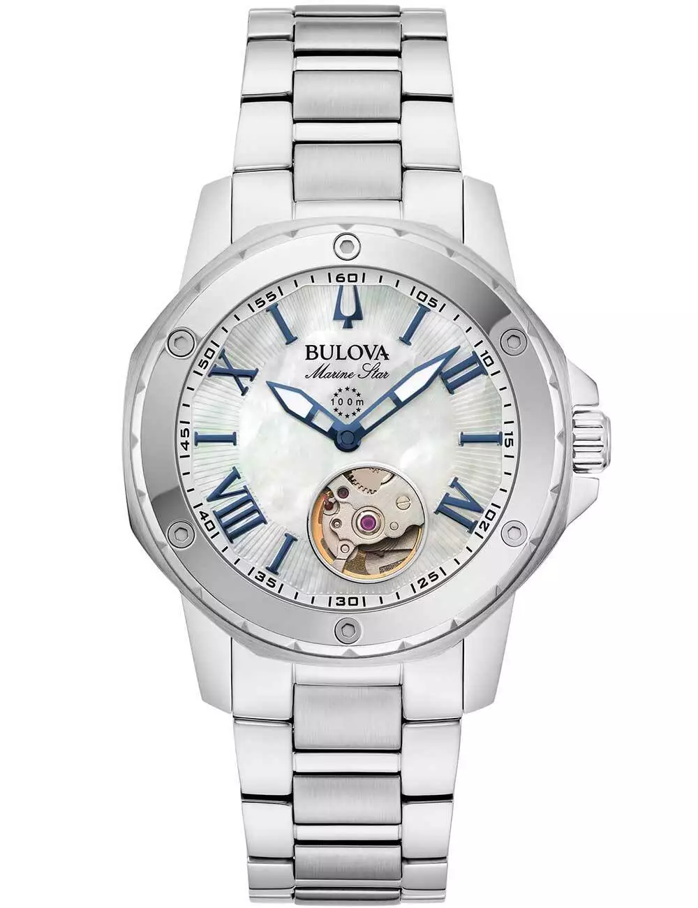 Bulova 96L326 นาฬิาผู้หญิง Marine Star Automatic Women's Watch