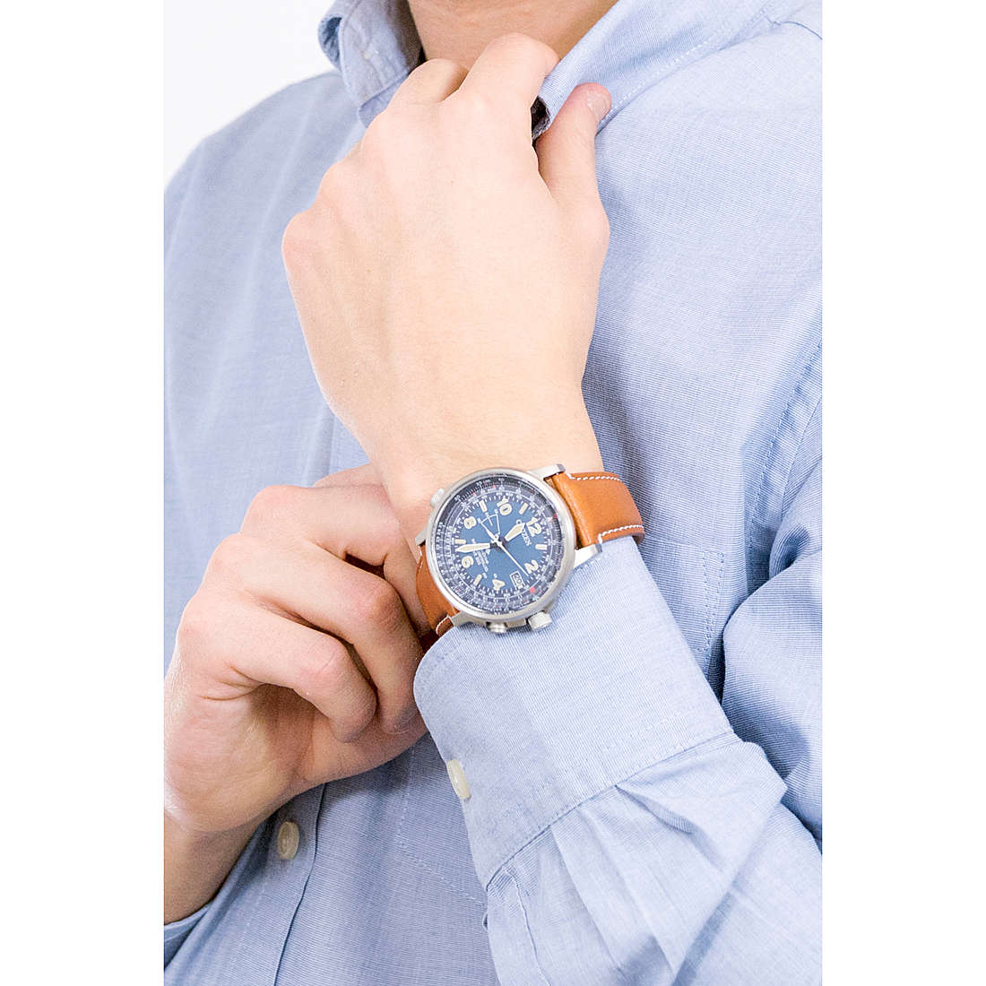 Citizen CB0240-11L นาฬิกาผู้ชาย Eco-Drive Promaster Sky Radio Controlled Pilot Men's Watch