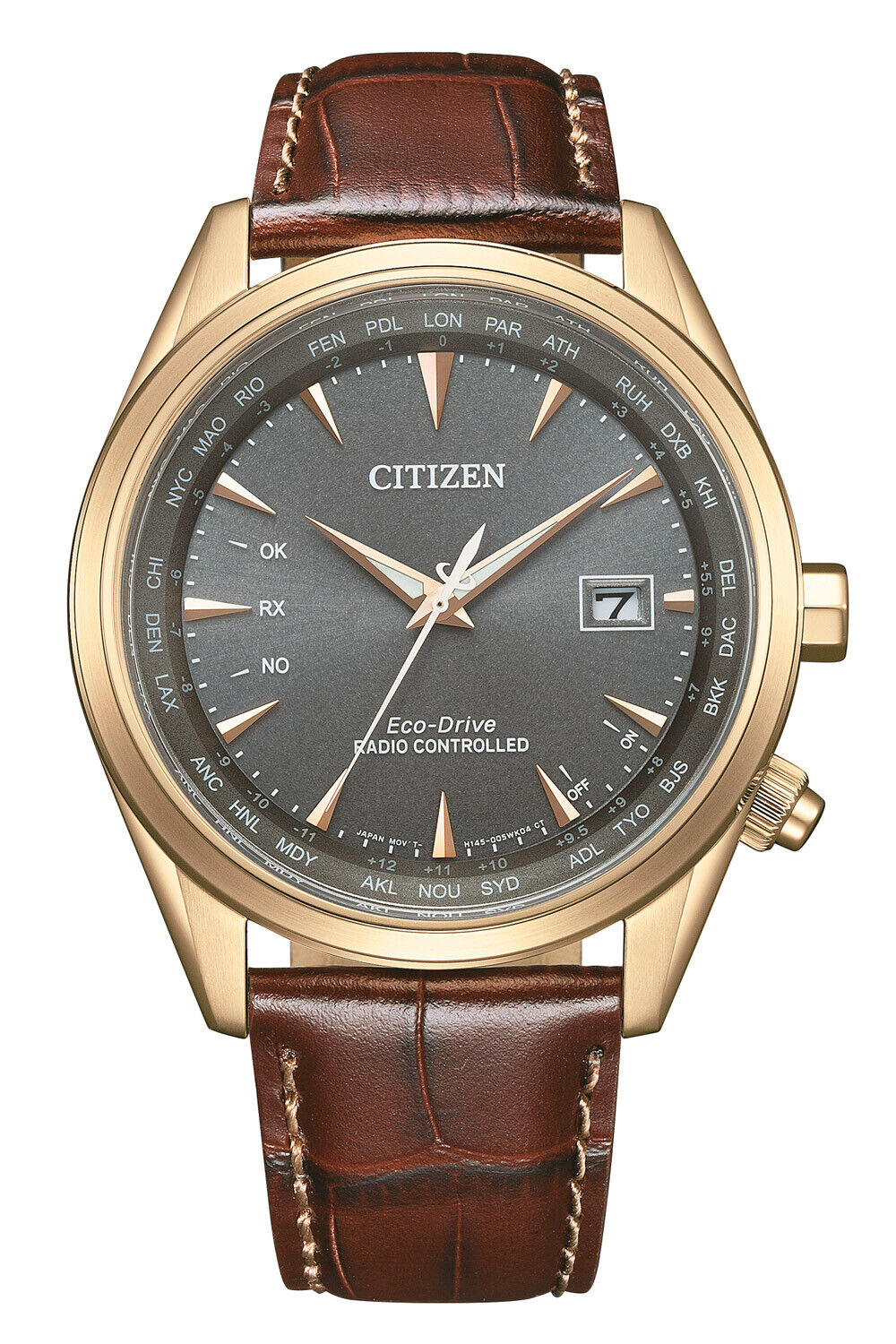 Citizen CB0273-11H นาฬิกาผู้ชาย Eco-Drive Perpetual World Time GMT Men's Watch