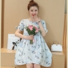 ชุดคลุมท้องเปิดให้นมแฟชั่น ผ้าฝ้าย ลายดอกไม้ แขนผูก เปิดให้นมแนวนอน ทรงสวย น่ารักค่ะ M,L,XL,XXL