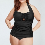 One piece พร้อมส่ง :แฟชั่นสีดำวันพีชแต่งสายคล้องคอแบบเก๋ Sexy น่ารักมากๆจ้า:รอบอก40-48นิ้ว เอว38-48นิ้ว สะโพก44-52นิ้วจ้า