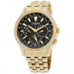 Citizen BU2082-56E นาฬิกาผู้ชาย Eco-Drive Calendrier 32 Diamond World Time Gold Men's Watch