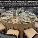 ทีอาร์พี รายละเอียด อุปกรณ์บนโต๊ะอาหาร โต๊ะกลมจัดเลี้ยง 10 ที่นั่ง (Full Set / แบบจัดเต็ม)