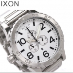 Nixon A083-100-00 นาฬิกาผู้ชาย Nixon รุ่น A083100, 51-30 Chrono Silver White Men's Watch