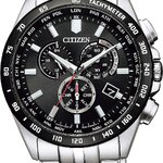 Citizen CB5874-90E นาฬิกาผู้ชาย Eco-Drive Perpetual World Time Chronograph GMT Radio Controlled Men's Watch