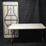 Trp.ทีอาร์พี square Table Plastic 45X180 cm. โต๊ะสี่เหลี่ยมผืนผ้าโต๊ะประชุมโต๊ะพับขาหน้าพลาสติก ขาเหล็กสีอบ่โต๊ะสัมมนาโต๊ะโรงแรมโต๊ะร้านอาหาร Trp. Tablechairthai