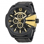 Diesel DZ4338 นาฬิกาผู้ชาย Diesel รุ่น DZ4338, Mega Chief Chronograph Black IP Men's Watch
