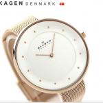 Skagen SKW2142 นาฬิกาผู้หญิง Skagen รุ่น SKW2142, Rose Gold-Tone Mesh Bracelet Women's Watch