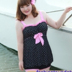 ชุดว่ายน้ำไซส์ใหญ่ พร้อมส่ง:ชุดว่ายน้ำคนอ้วนสีดำชมพูแต่งจุดสีขาวแขนกล้าม กางเกงขาสั้นใส่ด้านในน่ารักมากๆจ้า:รอบอก32-42นิ้ว เอว34-40นิ้ว สะโพก36-44นิ้วจ้า