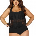 2 piece พร้อมส่ง :ทูพีชสีดำแต่งพู่สายคล้องคอผูกโบว์แบบเก๋ sexyมากๆจ้า:รอบอก38-46นิ้ว เอว32-42นิ้ว สะโพก40-50นิ้วจ้า