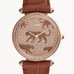 Fossil ES4683 นาฬิกาผู้หญิง Lyric Three-Hand Brown Leather Quartz Women's Watch