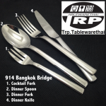 Cutlery Factory Manufacturer Of Stainless Steel Flatware Dinnerware Kitchen Knives Utensils Quality Product Made In Thai Land 914 Bangkok Bridge Cocktail Fork Dinner Spoon Dinner Fork Dinner Knife Handmade Rust-Proof Stainless Steel 304