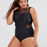 ชุดว่ายน้ำไซส์ใหญ่ พร้อมส่ง :ชุดว่ายน้ำแฟชั่นสีดำแต่งผ้าตาข่ายแบบสวย sexy มากๆจ้า:รอบอก44-52นิ้ว เอว36-44นิ้ว สะโพก40-50นิ้วจ้า