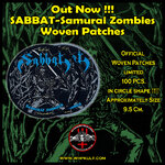 SABBAT &apos;Samurai Zombies&apos; Woven Patches (Circle Shape)