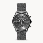 Skagen SKW6608 นาฬิกาผู้ชาย Holst Chronograph Charcoal Steel Mesh Quartz Men's Watch