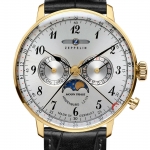 Zeppelin 7038-1 นาฬิกาผู้ชาย Hindenburg Moonphase Men's Watch Made In Germany