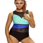 ชุดว่ายน้ำคนอ้วน วันพีช 3xl พร้อมส่ง :ชุดว่ายน้ำไซส์ใหญ่สีดำแต่งผ้าโปร่งคาดสีน้ำเงินและเขียวมินท์ แบบสวยsexyมากๆจ้า:รอบอก42-52นิ้ว เอว36-46นิ้ว สะโพก42-52นิ้ว