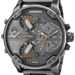 Diesel DZ7315 นาฬิกาผู้ชาย Diesel รุ่น DZ7315, Mr. Daddy Gunmetal Ion-Plated Chronograph Four Time Zone Dial Men's Watch