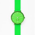 Skagen SKW2819 นาฬิกาผู้หญิง Aaren Kulor Neon Green Silicone Quartz Women's Watch