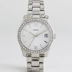 Fossil ES4317 นาฬิกาผู้หญิง Scarlette Three-Hand Date Stainless Steel Quartz Women's Watch