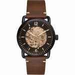 Fossil ME3158 นาฬิกาผู้ชาย Fossil รุ่น ME3158, Commuter Automatic Brown Leather Men's Watch
