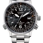 Citizen CB0230-81E นาฬิกาผู้ชาย Eco-Drive Promaster Sky Radio Controlled Pilot Titanium Men's Watch