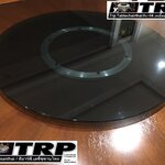 จานหมุน,กระจกหมุนโต๊ะจีน,กระจกจานหมุนโต๊ะอาหาร เลซีซูซัน Lazy Susan Turntable 懒惰的苏珊 旋转玻璃餐桌 中式旋转玻璃桌套装 กระจกเทมเปอร์กลม สีชาดำ ขนาด 90 cm.หนา 10 mm.พร้อมจานหมุน 20 นิ้วอย่างหนา รับประกัน 2 ปี(สำหรับโต๊ะกลม 160 ซม.) โดย.Trp.Tablewarethai