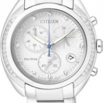 Citizen FB1381-54A นาฬิกาข้อมือผู้หญิง Eco-Drive Diamonds Chronograph Sapphire Japan Women's Watch
