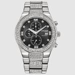Citizen CA0750-53E นาฬิกาผู้ชาย Crystal Chronograph Eco-Drive Men's Watch
