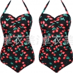 ชุดว่ายน้ำคนอ้วน วันพีชพร้อมส่ง :ชุดว่ายน้ำคนอ้วนแฟชั่นสีดำแต่งลายเชอรี่และสายคล้องคอผูกโบว์แบบเก๋ sexyมากๆจ้า:รอบอก36-42นิ้ว เอว32-40นิ้ว สะโพก38-46นิ้ว