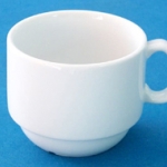 Coffee Cup Stackable,แก้วกาแฟ,ถ้วยกาแฟ(แบบซ้อนกันได้) ความจุ 0.20L.เซรามิคพอร์ซเลน Ceramics Porcelain รุ่น P0268 ทีอาร์พี.เทเบิ้ลแวร์ไทย Trp.Tablewarethai