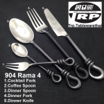 904 Rama 4 Black Dinner Spoon Djnner Fork Dinner Knife Coffee Spoon,Cocktail Fork,ช้อน,ส้อม,มีด,ช้อนกาแฟ,ส้อมค็อกเทล,สแตนเลส Stainless Steel 304