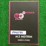 PH4175 [The Brain] M.5 Midterm Solid & Fluids ฟิสิกส์ เรื่อง สมบัติสาร มีสรุปเนื้อหาสั้นๆ ข้อสอบมี31 ข้อ ทำเฉลยไปแค่ 7ข้อ นอกนั้นไม่ได้ทำและไม่มีเฉลย ขาย 100฿