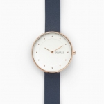 Skagen SKW2810 นาฬิกาผู้หญิง Gitte Blue Leather Quartz Women's Watch