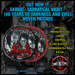 SABBAT &apos;Sabbatical Night - 40 Years of Darkness and Evil&apos; Woven Patches