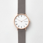 Skagen SKW2674 นาฬิกาผู้หญิง Hald Slim Gray Leather Women's Watch