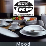 จานดินเนอร์,จานข้าว, จานอาหาร ขนาด 26 x 30.5 cm.เซรามิคพอร์ซเลน Ceramics Porcelain รุ่น P5638