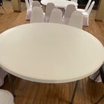 Trp.ทีอาร์พี Round Table Plastic 180 cm.圆桌会议 餐桌 中式餐桌 配有旋转镜组 โต๊ะกลมโต๊ะกลมพับขาหน้าพลาสติก ขาเหล็กสีอบ่โต๊ะจัดเลี้ยงโต๊ะอาหารโต๊ะจีนโต๊ะโรงแรมภัตตาคาร Trp. Tablechairthai