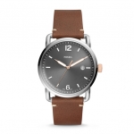Fossil FS5417 นาฬิกาผู้ชาย Fossil รุ่น FS5417, The Commuter Three-Hand Date Light Brown Leather Strap Men's Watch