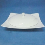 Square / Pasta & Deep Plate,จานสี่เหลี่ยม / จานพาสต้า,จานสปาเก็ตตี้,จานก้นลึก,จานเซรามิค,โบนไชน่า ขนาด 22.5x22.5 cm.N4508 Tyfoon Ceramics Bone China Trp.Tablewarethai