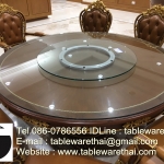กระจกหมุนโต๊ะจีน เลซีซูซัน Lazy Susan Turntable 懒惰的苏珊 旋转玻璃餐桌 中式旋转玻璃桌套装 กระจกกลมใสขนาด 70 cm.หนา 10 mm. (สำหรับโต๊ะกลม 130 ซม.) Trp.Tablewarethai / ทีอาร์พี.เทเบิ้ลแวร์ไทย
