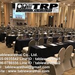 Square Table โต๊ะสี่เหลี่ยมผืนผ้าพับขาหน้าขาวโฟเมการ์ขาเหล็กชุปโครเมี่ยมโต๊ะประชุมโต๊ะสัมมนาโต๊ะจัดเลี้ยงโต๊ะโรงแรม Tablechairthai / โต๊ะเก้าอี้ไทย