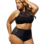 ชุดว่ายน้ำคนอ้วน พร้อมส่ง :ชุดว่ายน้ำทูพีชไซส์ใหญ่สีดำแต่งลายลูกไม้และสายด้านหลังแบบเก๋ Sexy มากๆจ้า:มีsize 2XL และ 4XL รายละเอียดไซส์คลิกเลยจ้า